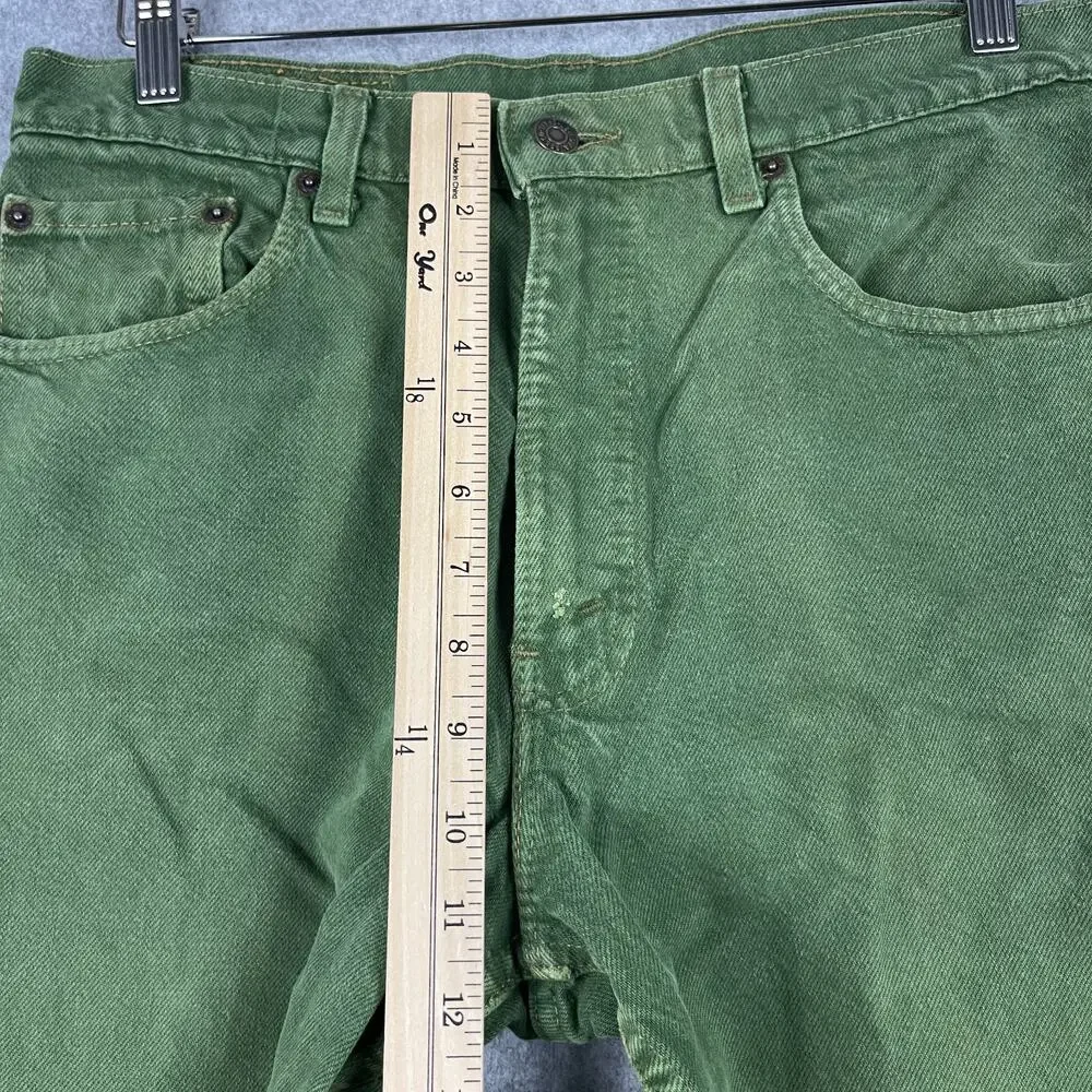 Vintage Levis 550 Jeans Mens 31x31 Green Tapered Faded‎ Cotton USA Made 90s
